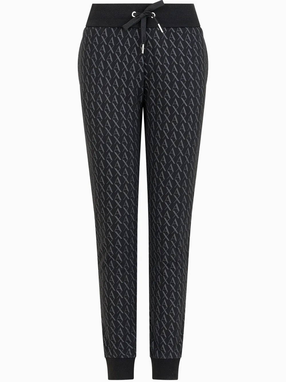 Shop Armani Exchange Logo Trousers In Black
