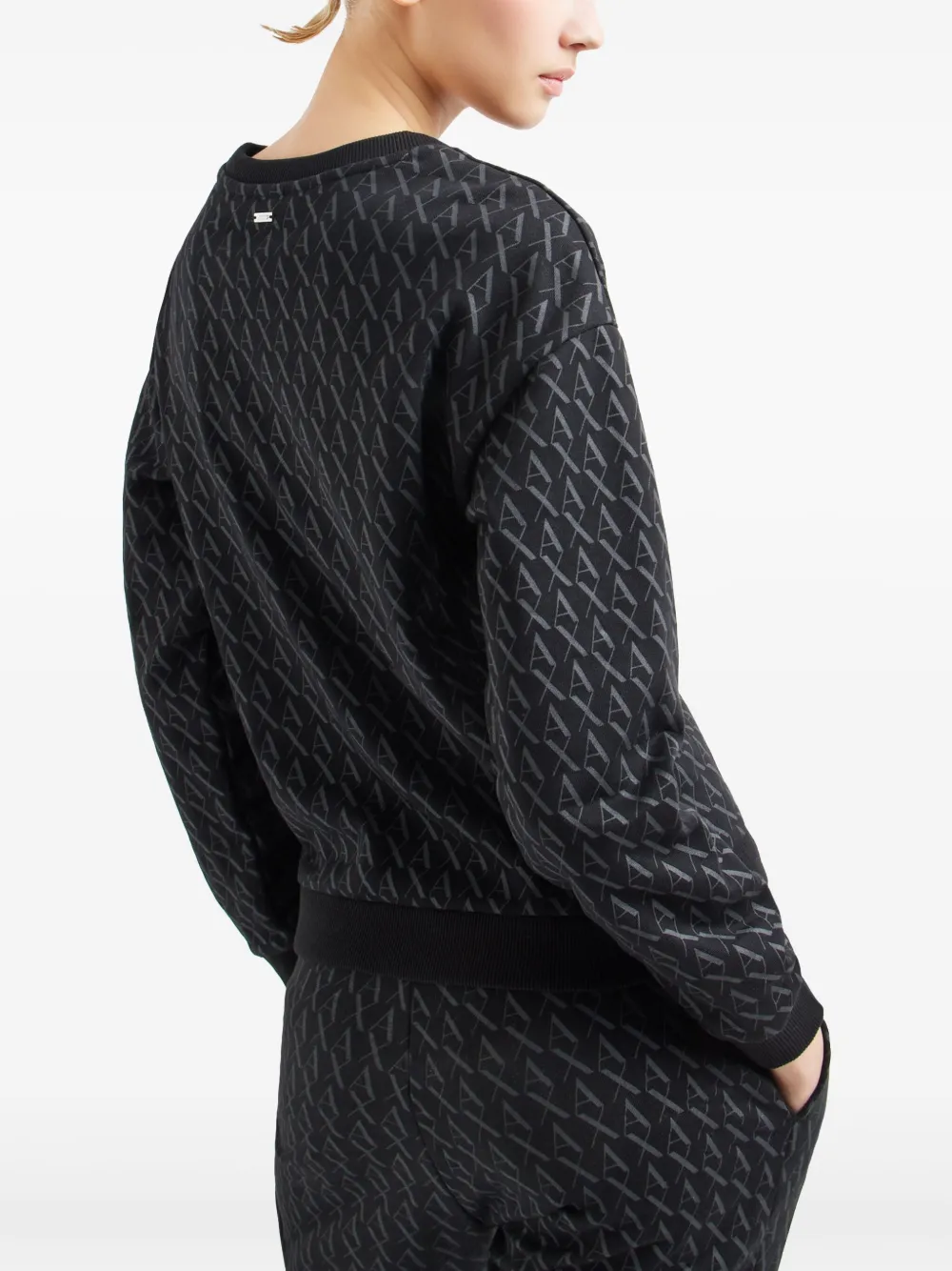 ARMANI EXCHANGE MONOGRAM-PRINT SWEATSHIRT