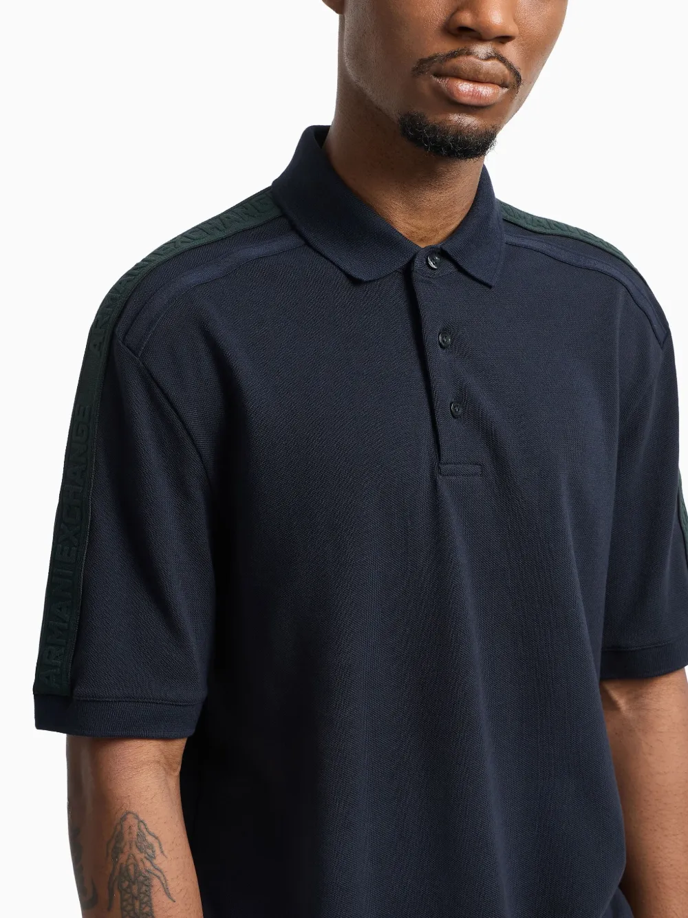 Armani Exchange Katoenen poloshirt Blauw