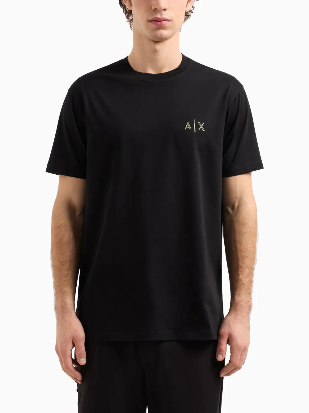 Armani Exchange logo-print T-shirt - Zwart