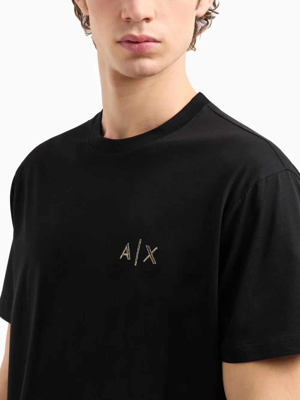 Armani Exchange T-shirt met logoprint Zwart
