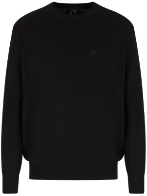 Fred Perry Embroidered Logo crew-neck Sweatshirt | Black | FARFETCH