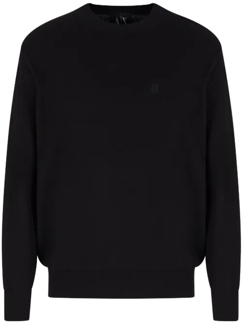 Pull à logo brodé - Armani Exchange - Modalova