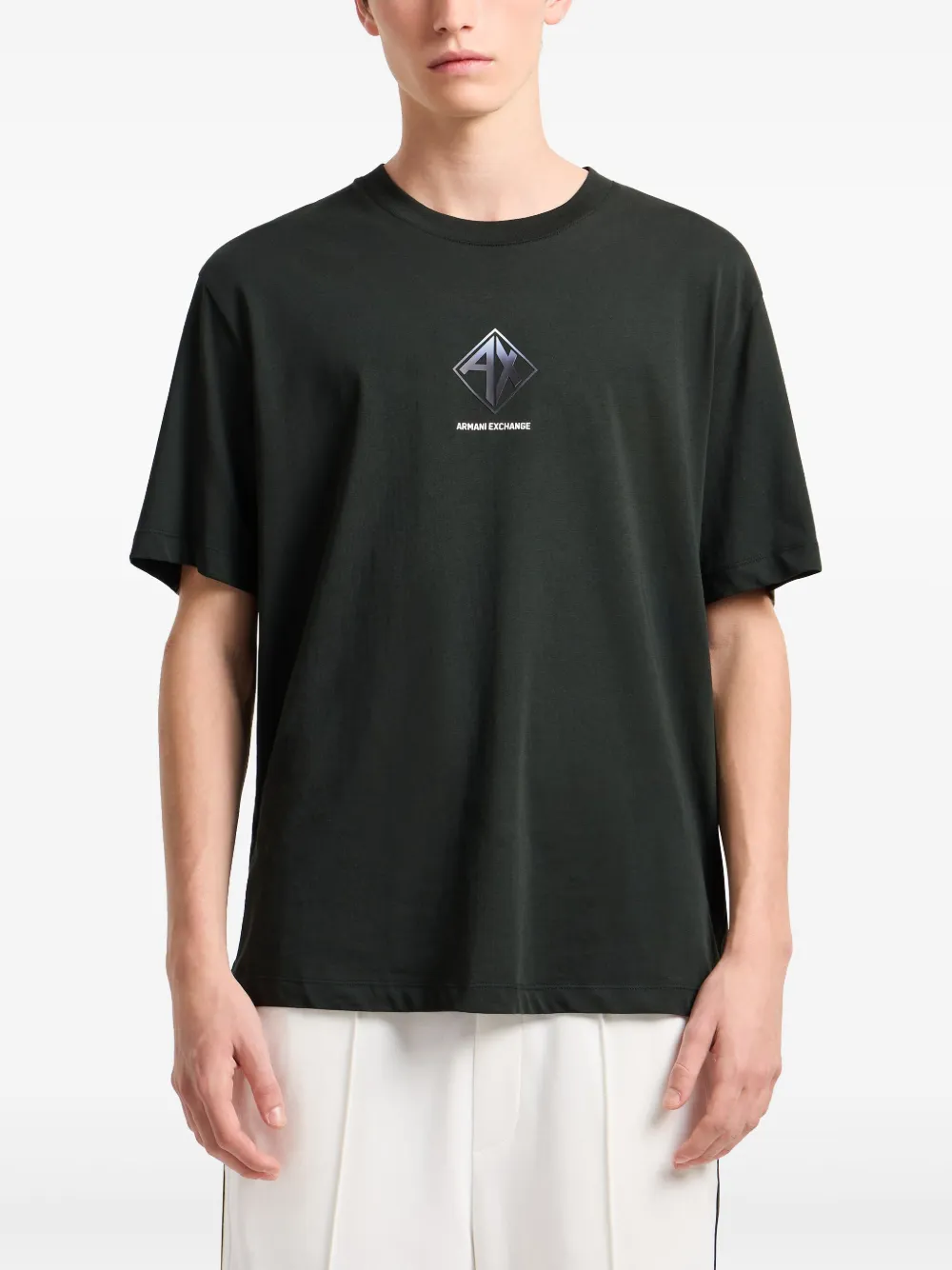 Armani Exchange T-shirt met logoprint - Zwart