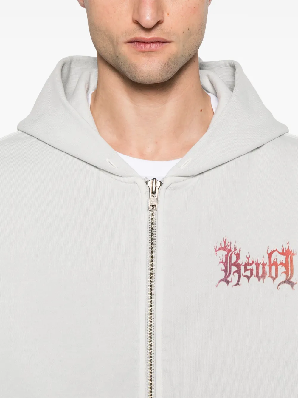 Shop Ksubi Fuego Ekcess Hoodie In Neutrals