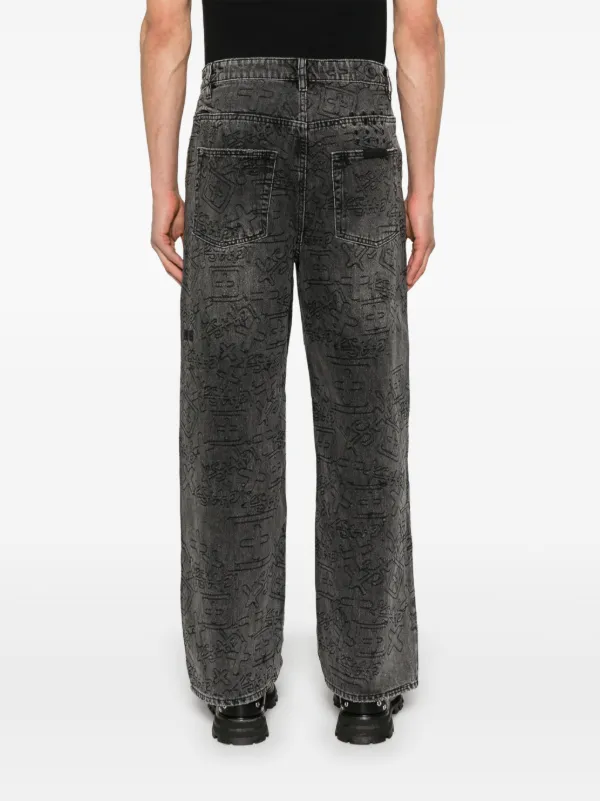 Ksubi Maxx Stencil Stitch Jeans | Black | FARFETCH