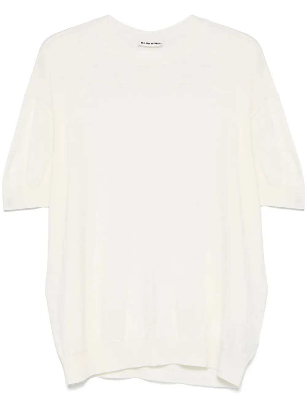 Jil Sander Fijngebreid T-shirt Beige