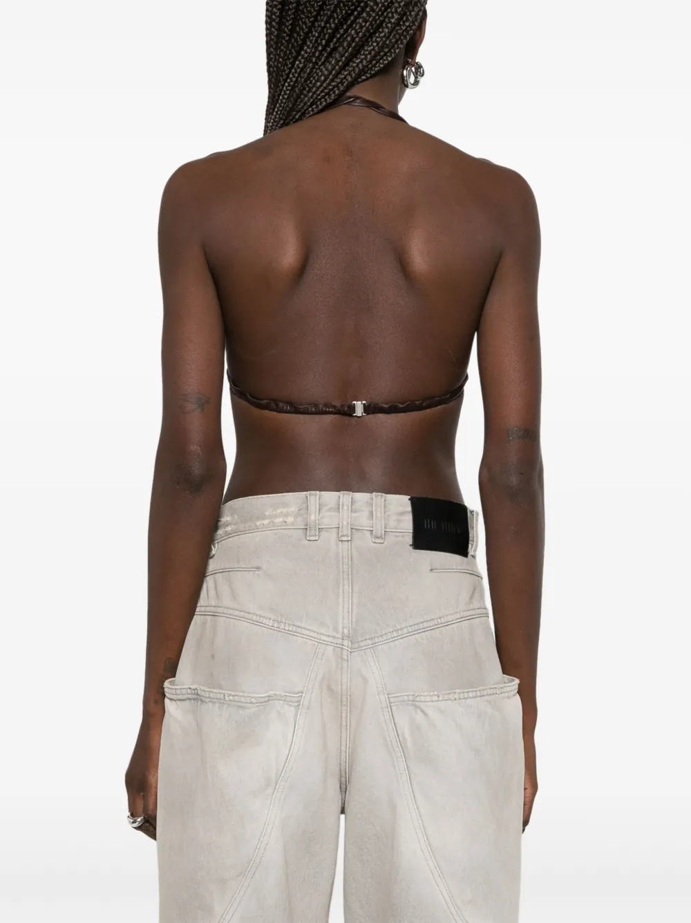 Rick Owens Leren bh-top Bruin