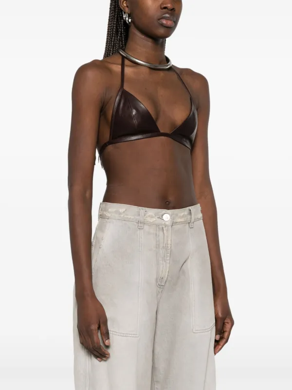 【関税&送料込み】Rick Owens Leather Bra Clothing Rick Owens Leather Bra Top | Brown | FARFETCH