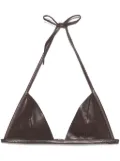 Rick Owens leather bra top - Brown