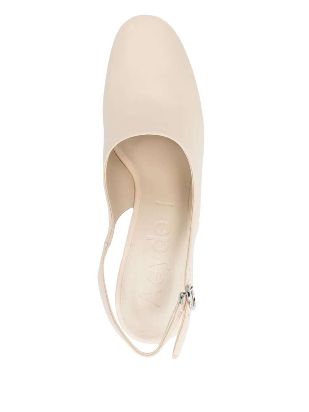 Aeyde 75mm leather slingback pumps Neutrals