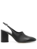Aeyde 75mm leather slingback pumps - Black