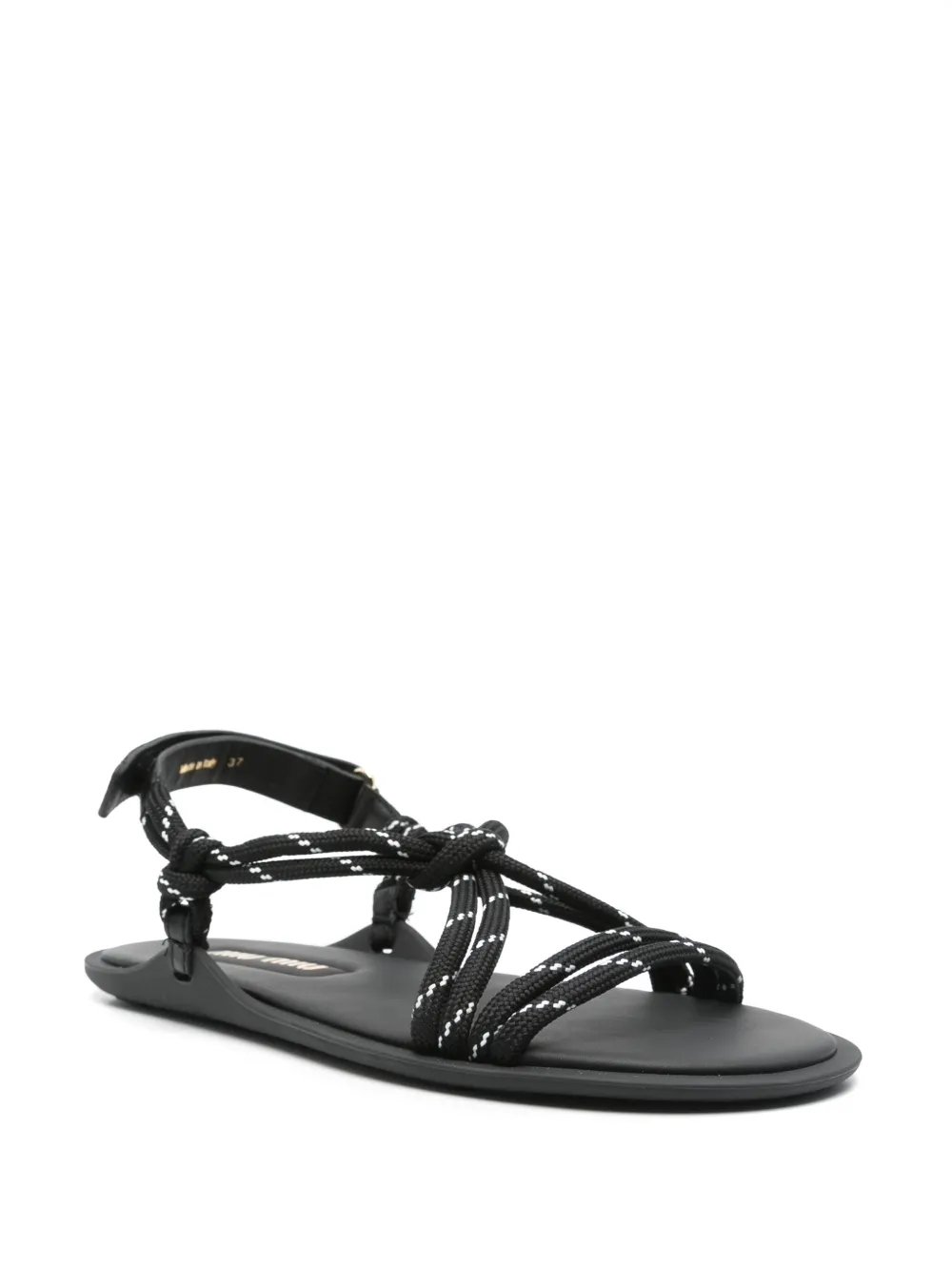 Miu Miu Nastro sandalen - Zwart