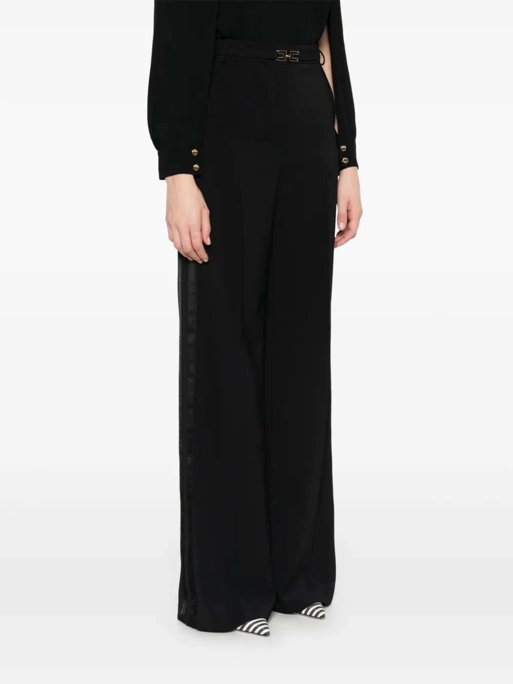 Elisabetta Franchi Broek met ceintuur Zwart