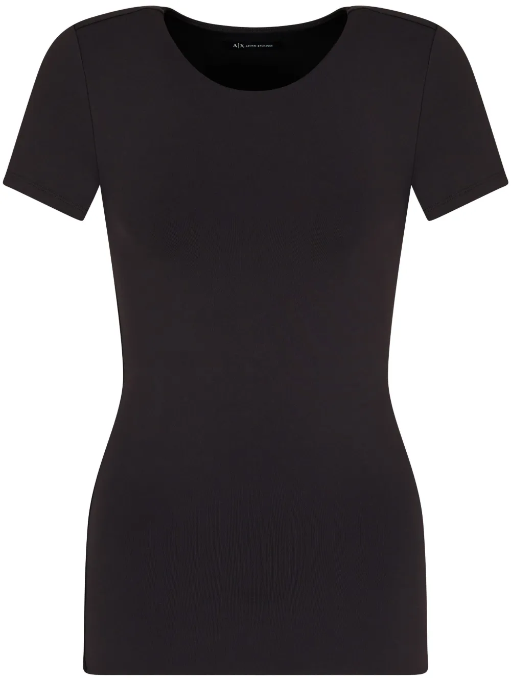 Armani Exchange T-shirt con logo ricamato - Nero