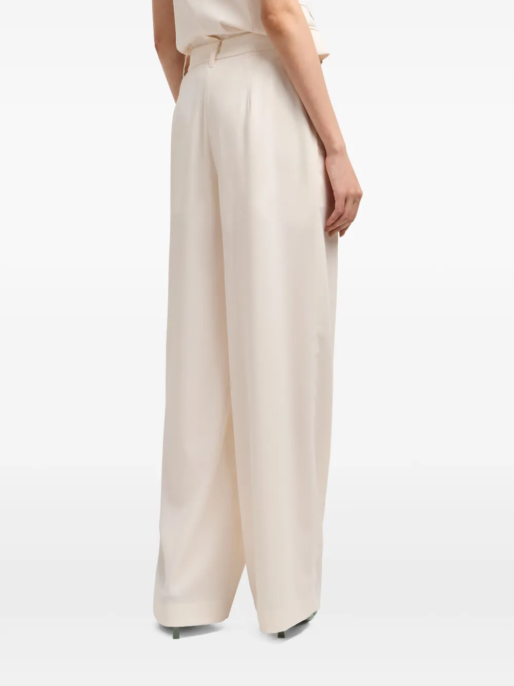 Shop Armani Exchange Wide-leg Trousers