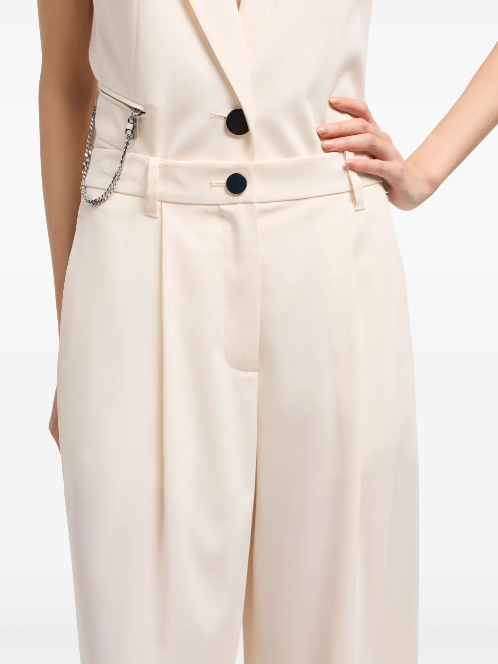 Shop Armani Exchange Wide-leg Trousers