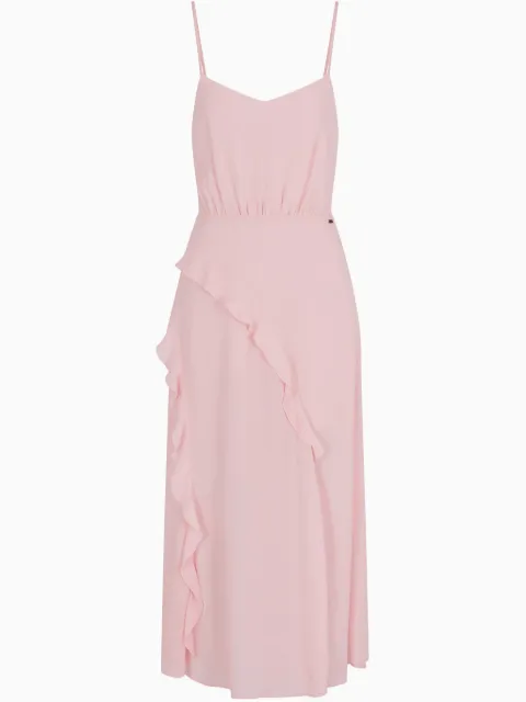 Armani Exchange ruffle-edge dress