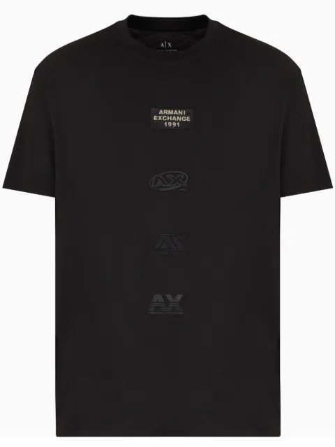 Armani Exchange logo-patches T-shirt