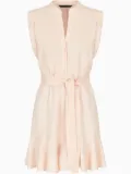 Armani Exchange tied-waist peplum-hem dress - Pink