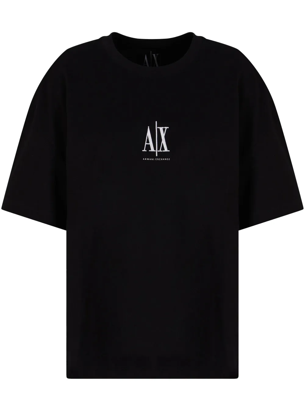 Armani Exchange T-shirt met geborduurd logo Zwart