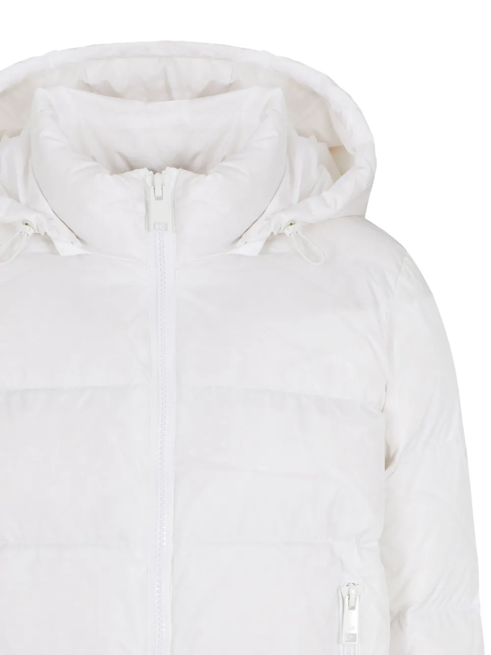 Armani Exchange Zip-up Puffer Jacket In White