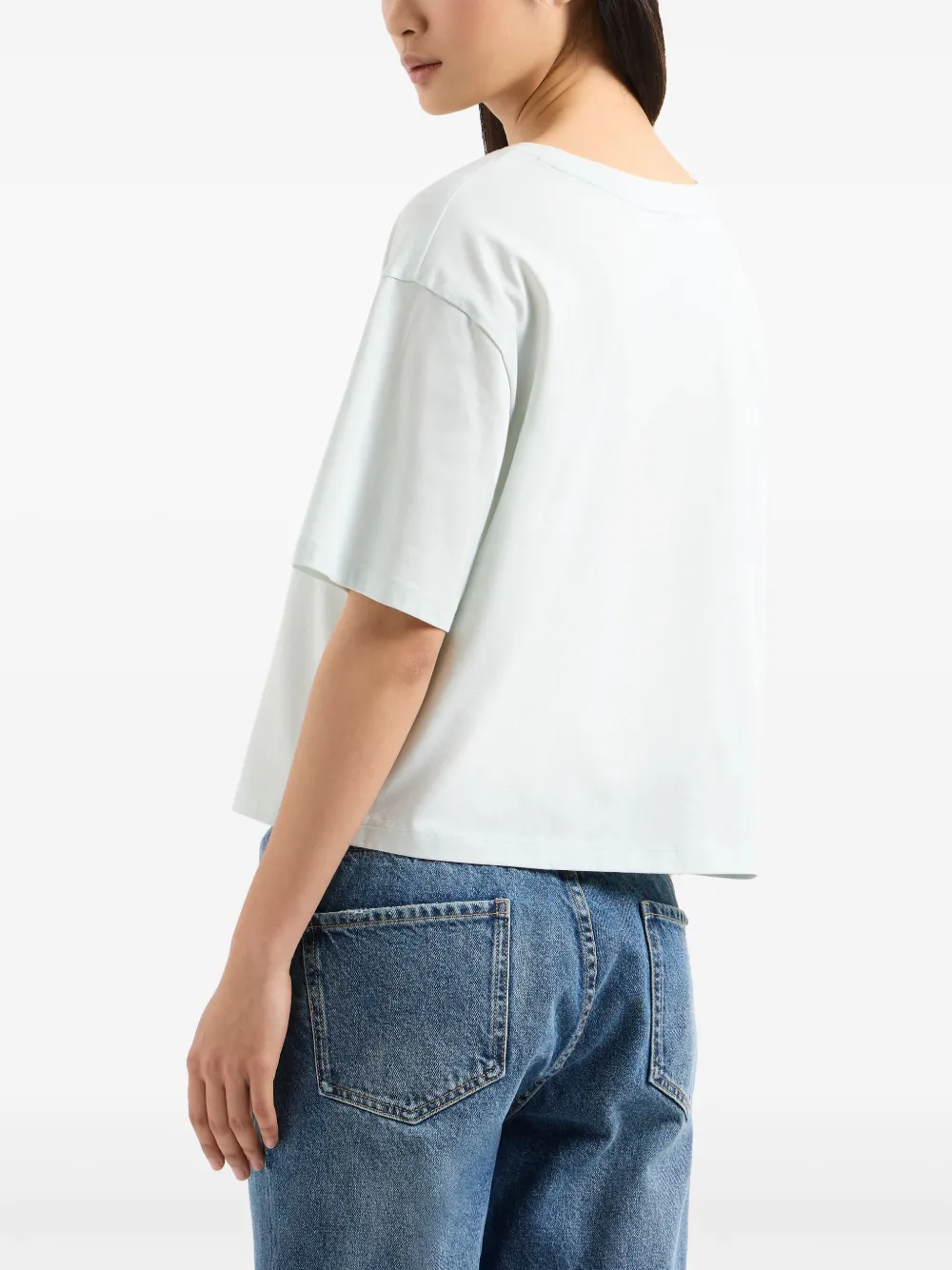  Armani Exchange Logo-embroidered T-shirt - White 
