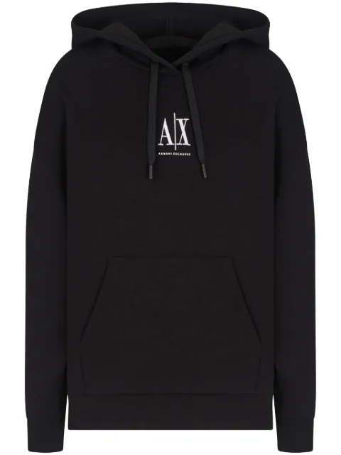 Armani Exchange logo-embroidered hoodie