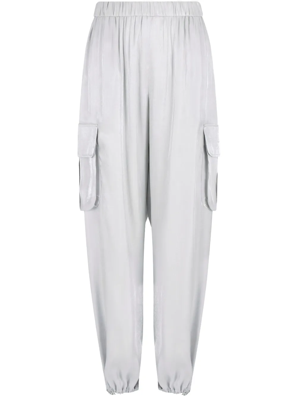 Armani Exchange Broek met wijde pijpen Grijs
