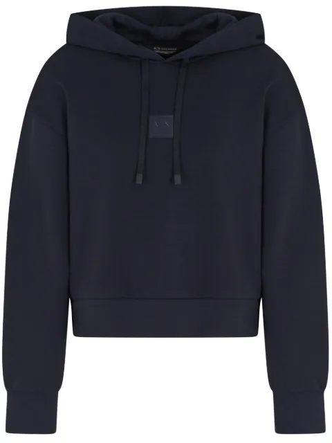 Armani Exchange logo-appliqué hoodie