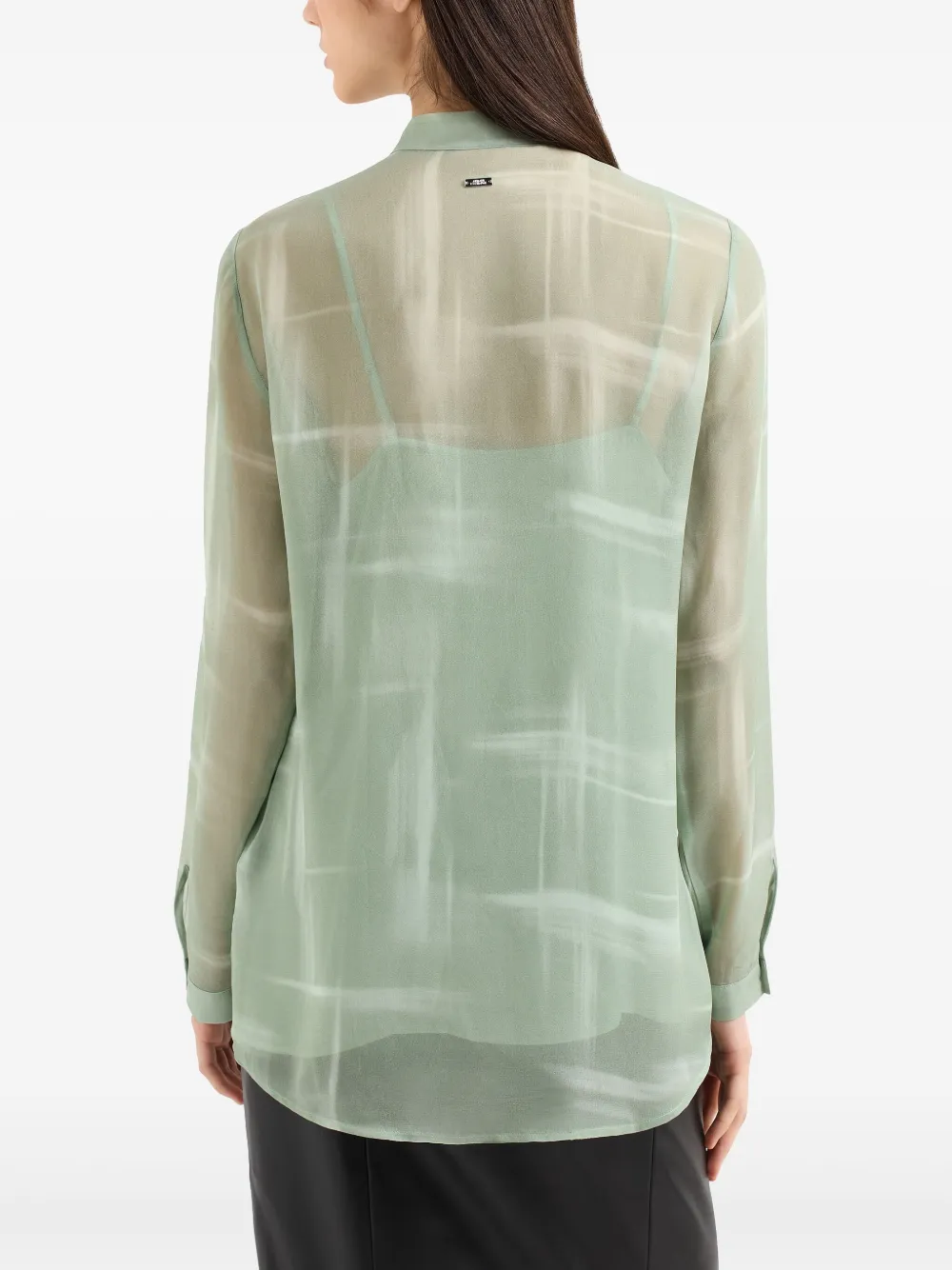 Armani Exchange Blouse met abstracte print Groen