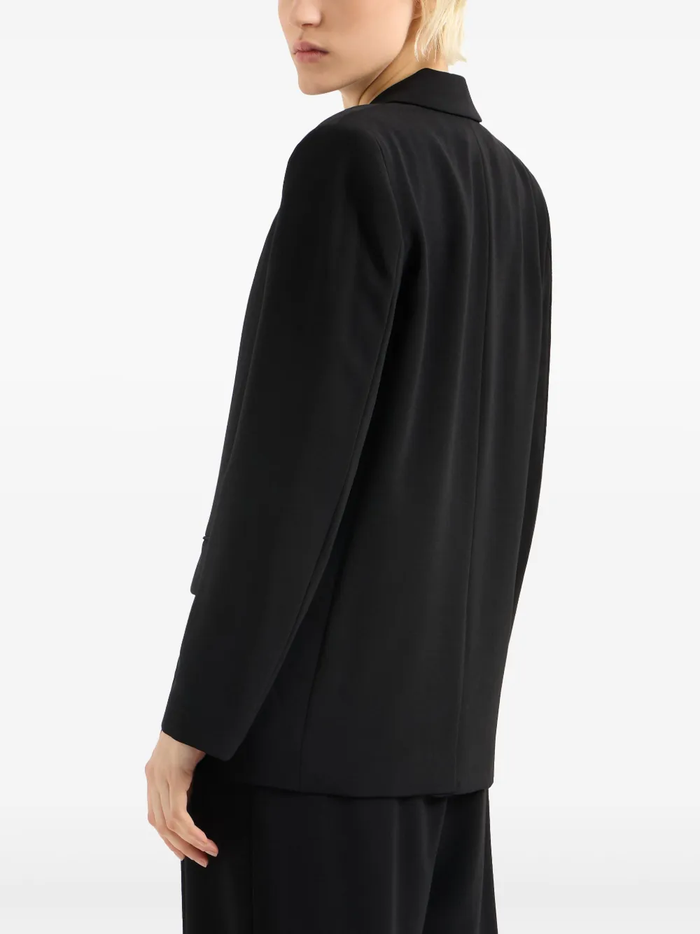 Shop Armani Exchange Single-breasted Blazer In Black
