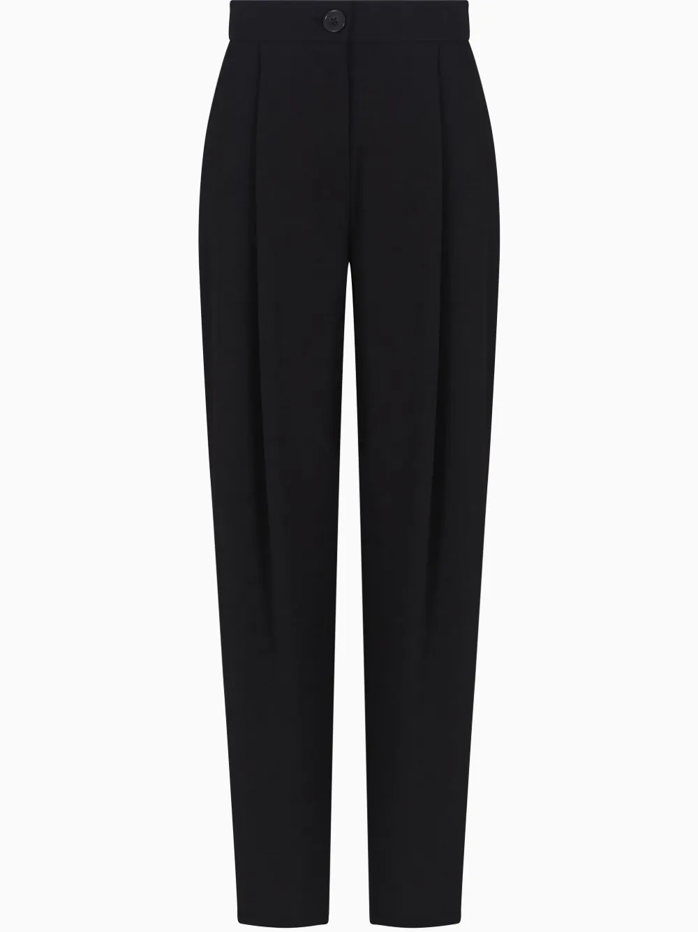 creased straight-leg trousers