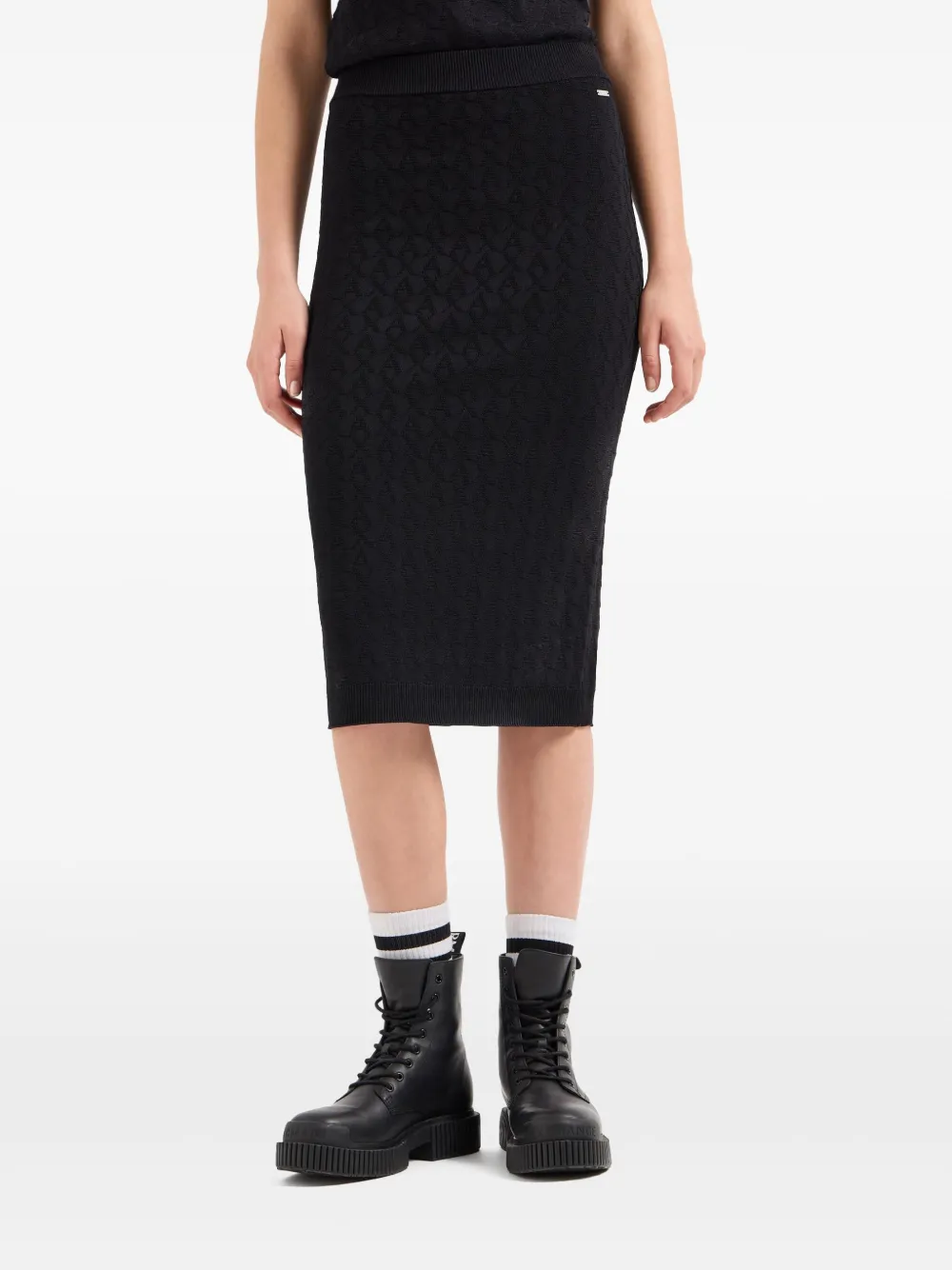 Armani Exchange Rok met jacquard - Zwart