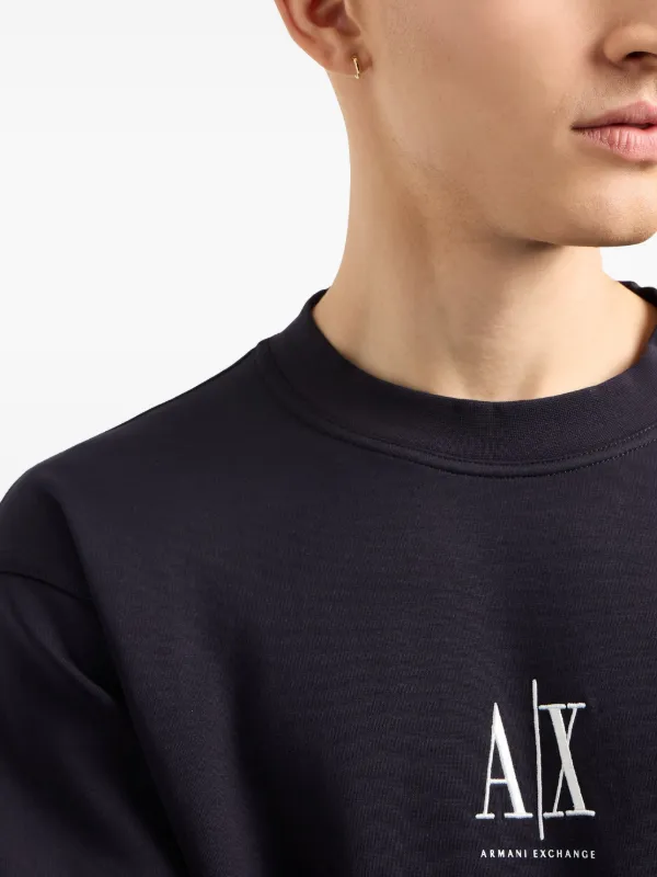 Armani Exchange logo-embroidered Sweatshirt | Blue | FARFETCH