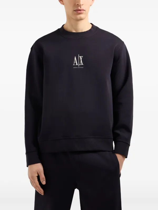 Armani Exchange logo-embroidered Sweatshirt | Blue | FARFETCH