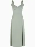 Armani Exchange bow tie-shoulder dress - Green