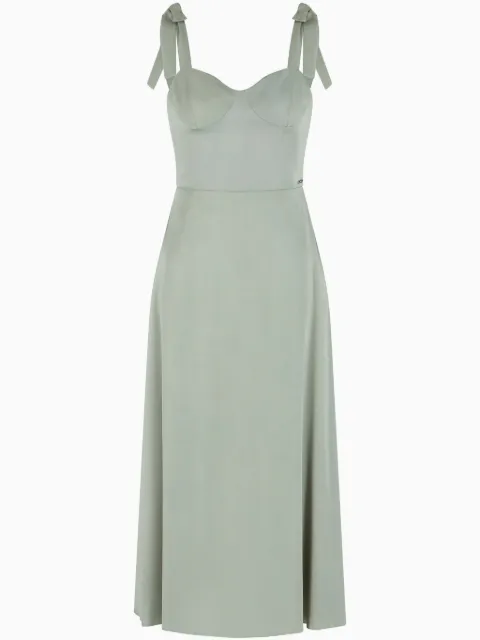 Armani Exchange bow tie-shoulder dress