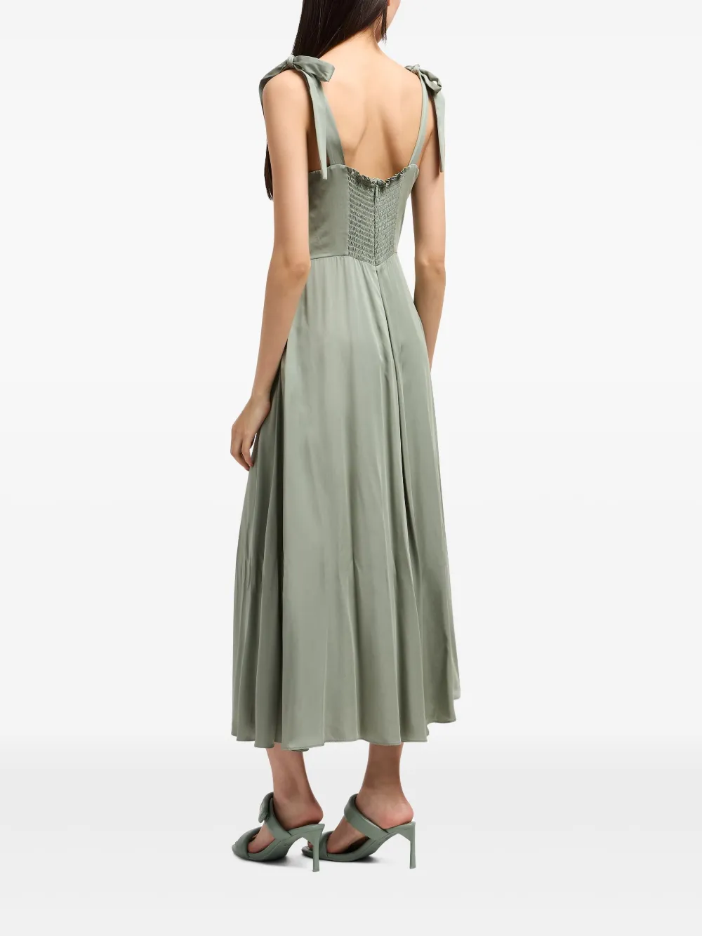 Armani Exchange Jurk met vlinderstrik schouders Groen