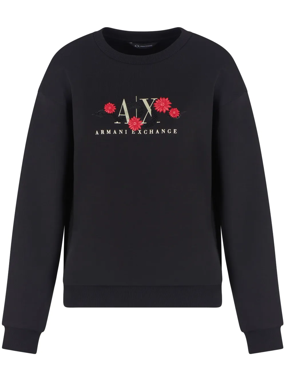 Armani Exchange Sweater met print Zwart