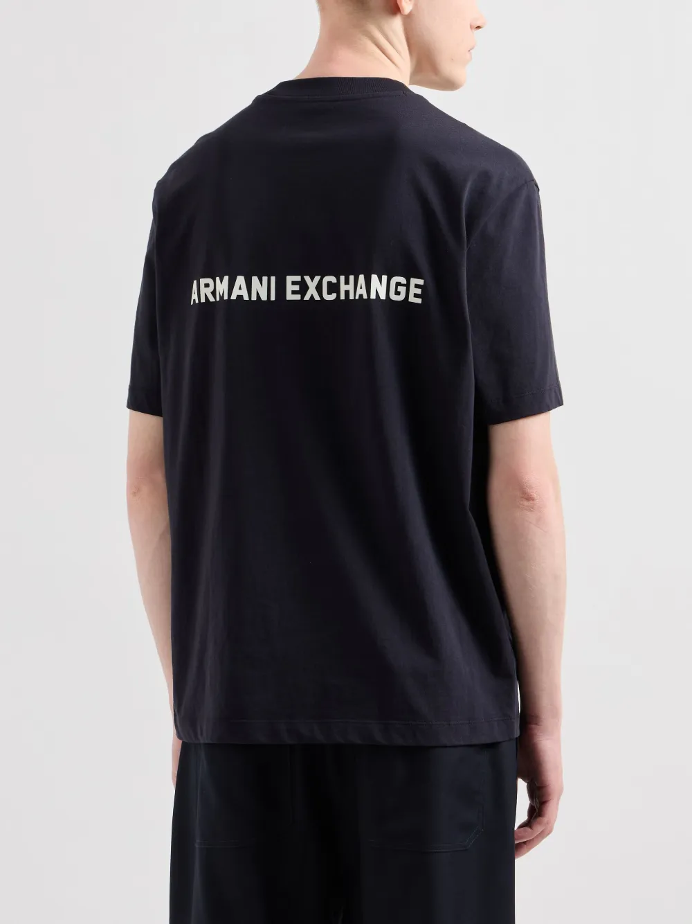 Armani Exchange T-shirt met logoprint Blauw