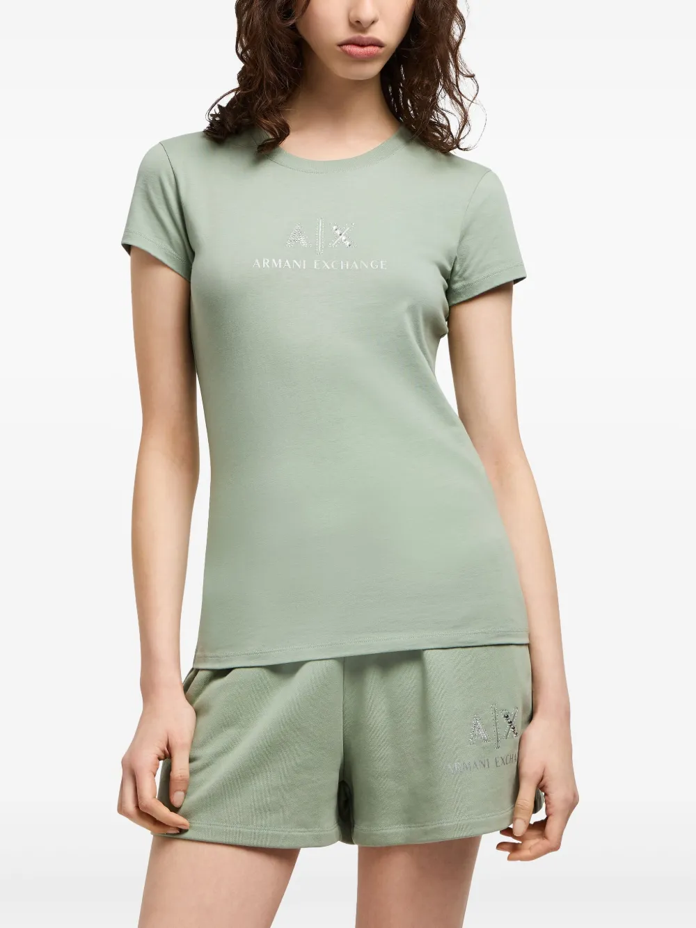  Armani Exchange Logo-embellished T-shirt - Green 