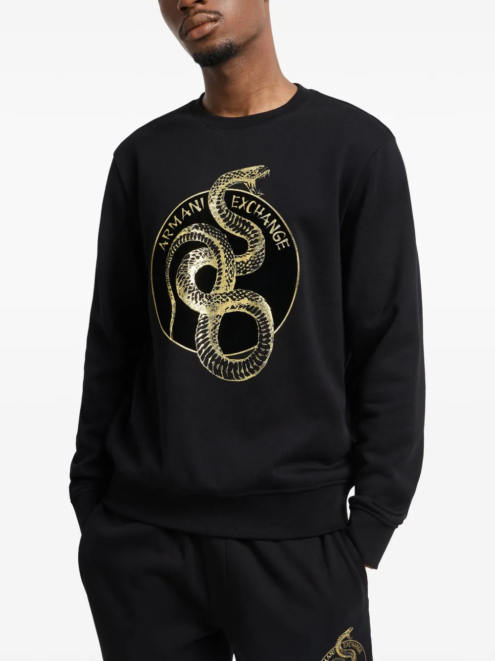 Armani Exchange Lunar New Year-print sweatshirt - Zwart