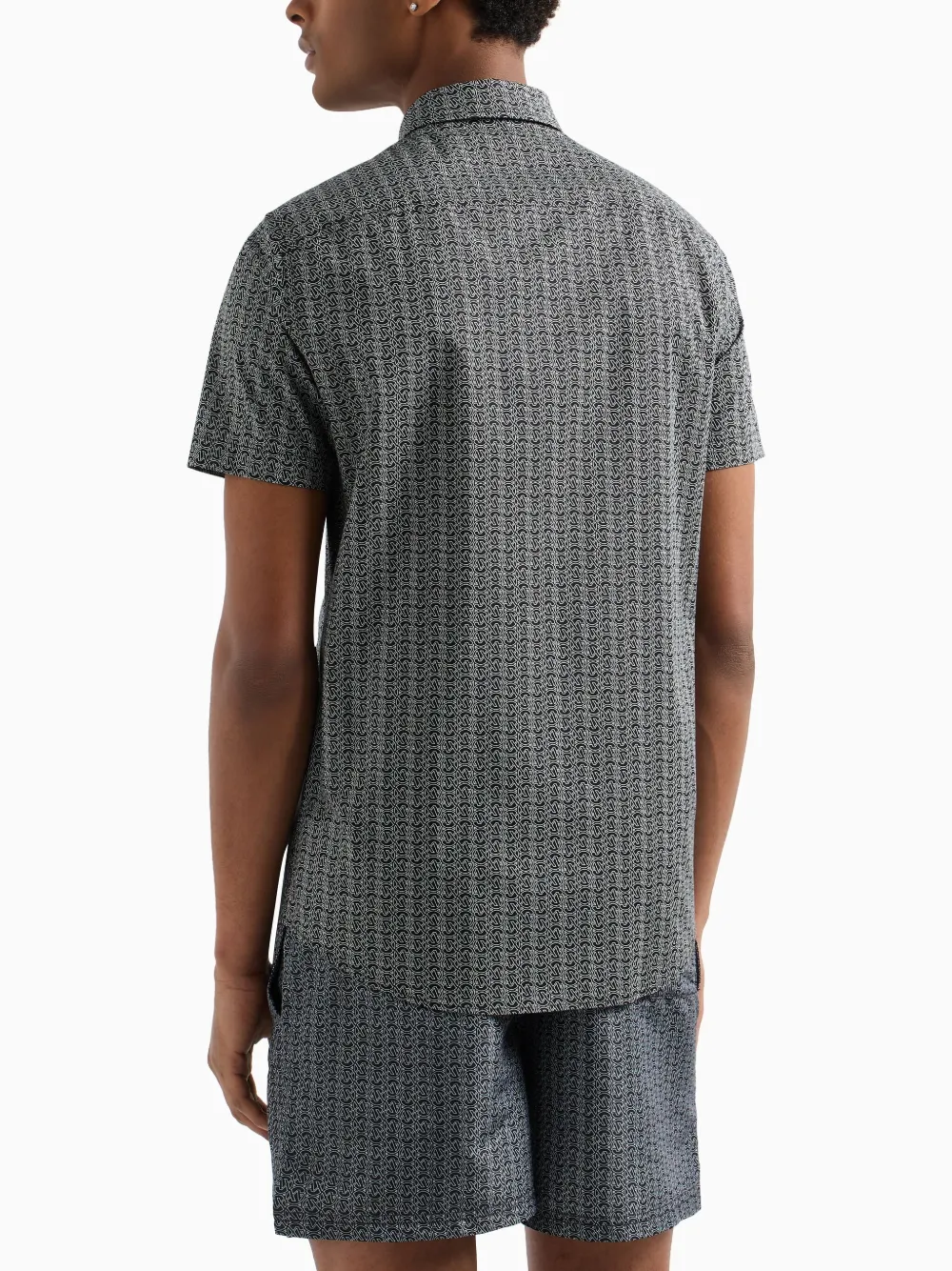 Armani Exchange Overhemd met grafische print Zwart