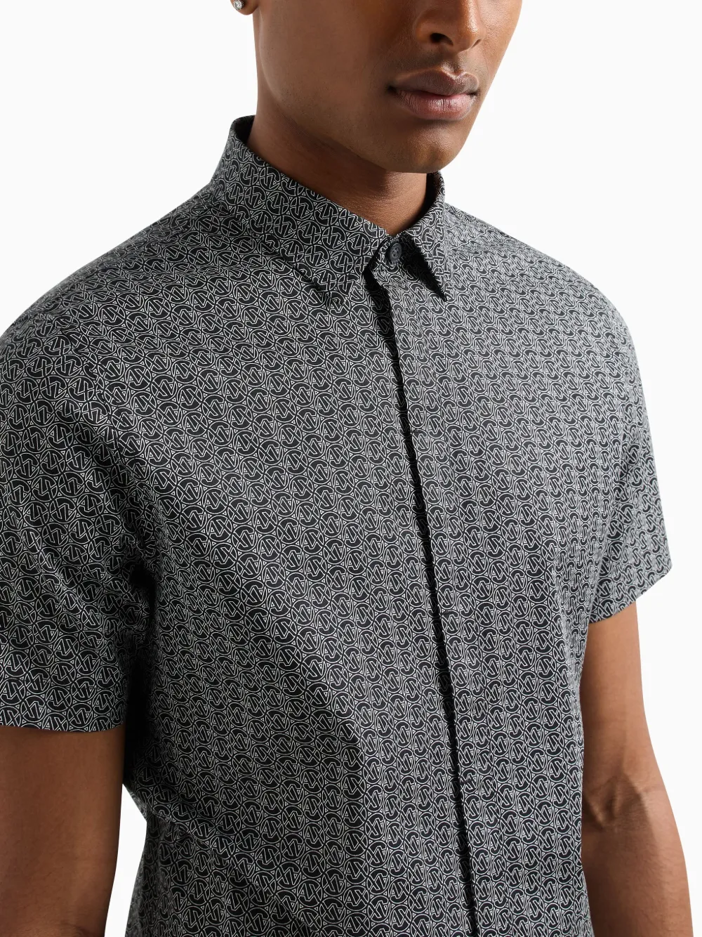 Armani Exchange Overhemd met grafische print Zwart