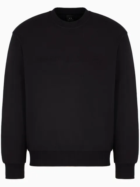 Armani Exchange sudadera con logo en relieve