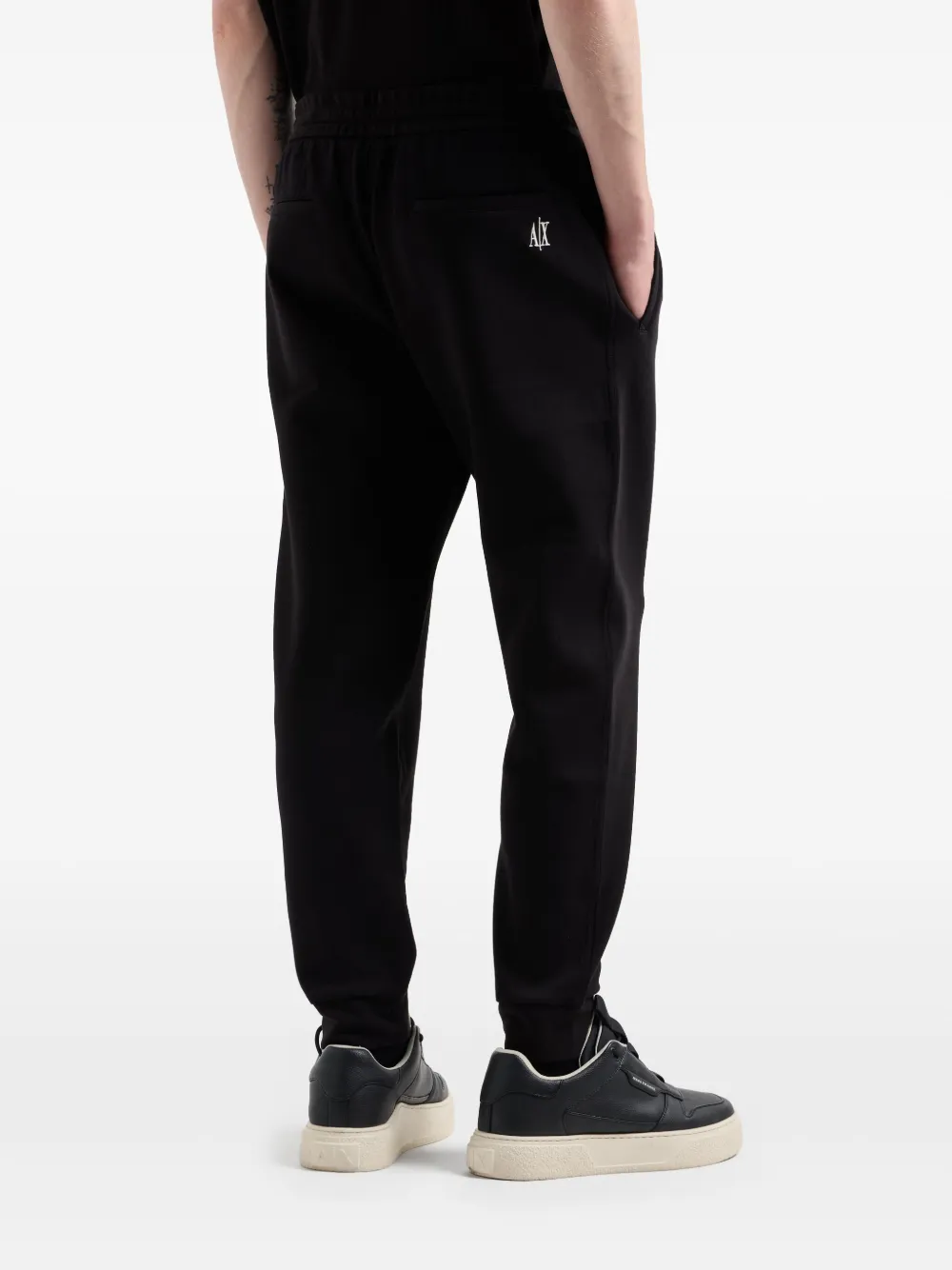 Armani Exchange Trainingsbroek met geborduurd logo Zwart