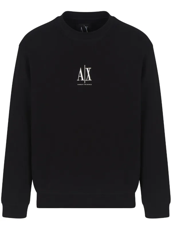 Armani Exchange logo-embroidered Sweatshirt | Black | FARFETCH