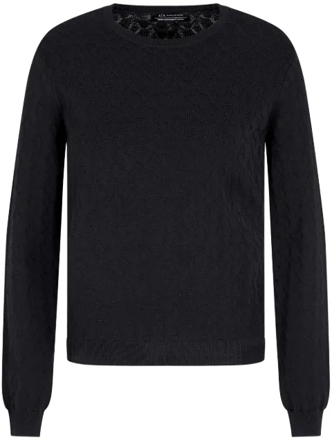 Armani Exchange monogram-knit top 