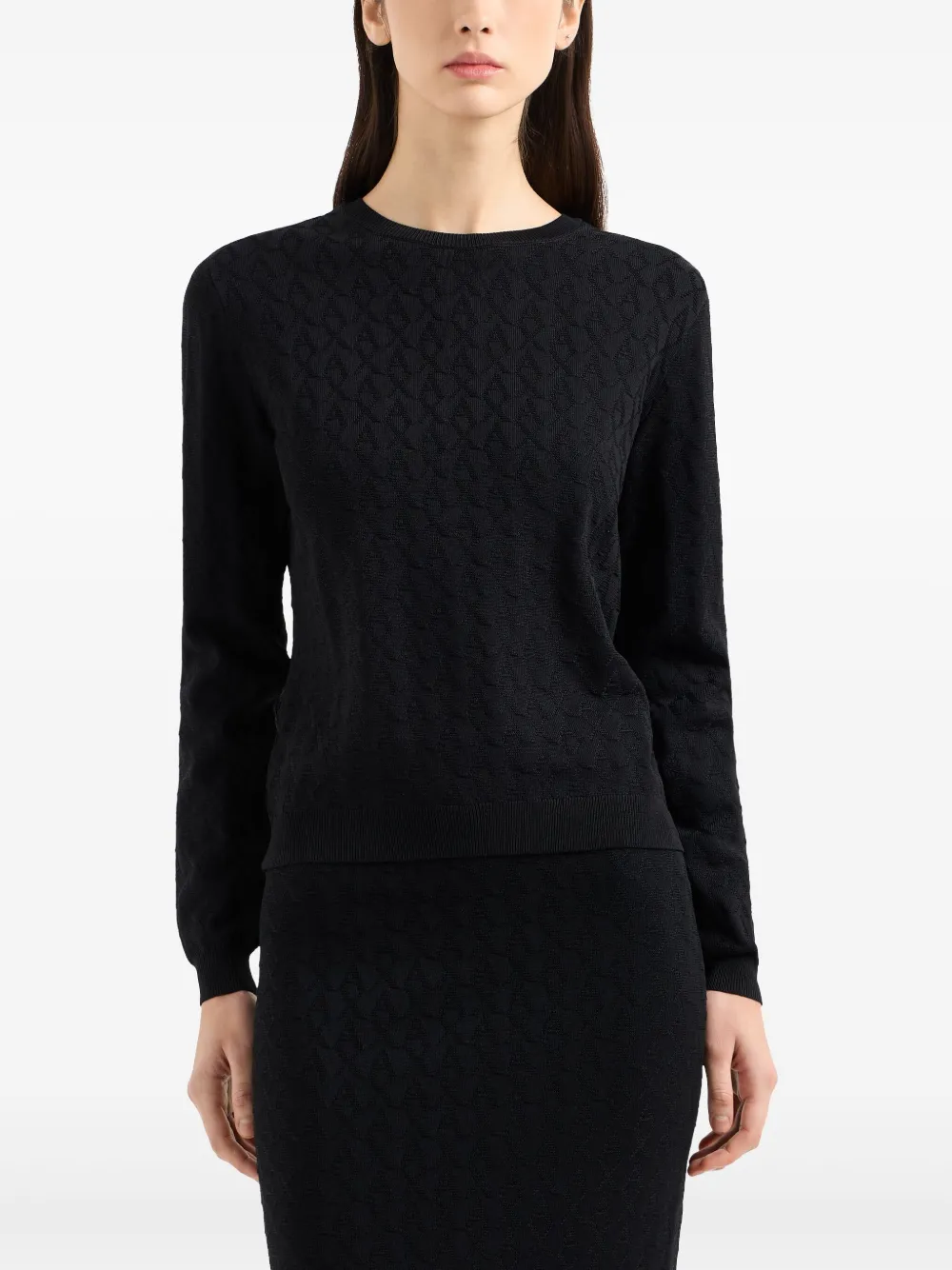 Armani Exchange monogram-knit top | Knitted Tops | Image 2